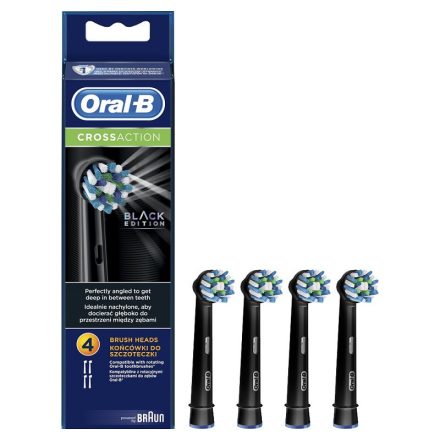 Oral-B EB50BK-4 CrossAction fekete pótfej 4db