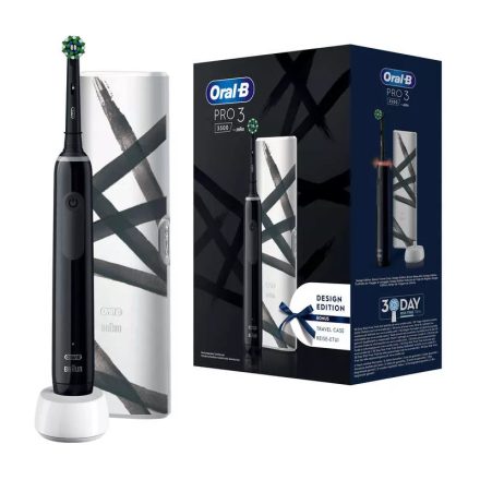 Oral-B Pro 3 3500 Black Design Utazó Tokkal Elektromos Fogke