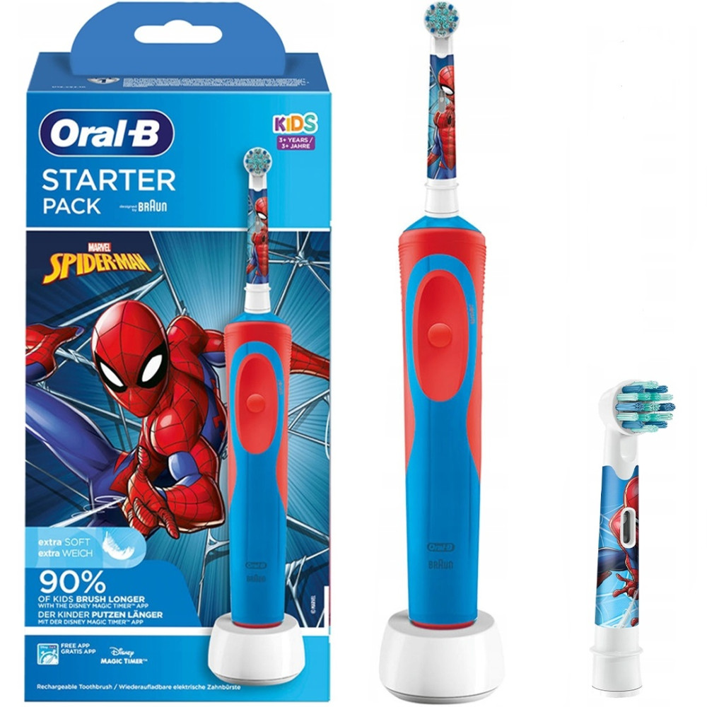Spiderman gyermek fogkef Oral-B Starter elektromos Pack Kids