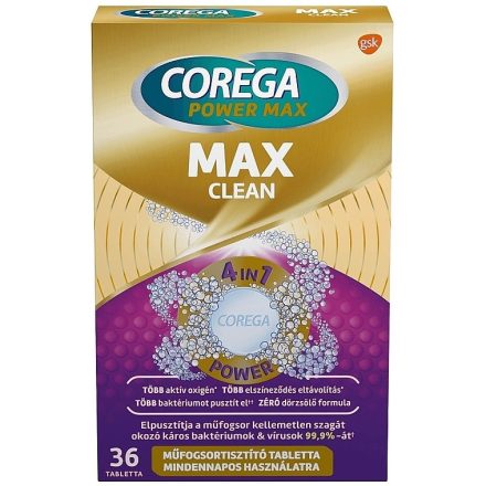 Corega MAX Clean műfogsortisztító tabletta 36db